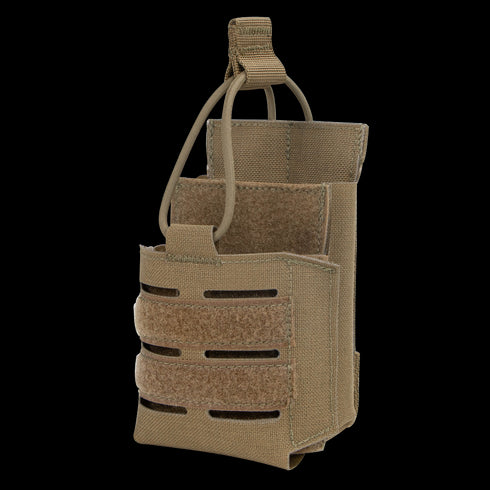 Condor Narcan Pouch in tan with MOLLE webbing and hook-and-loop closure, ideal for military or EDC use, designed for easy attachment to gear or vests.